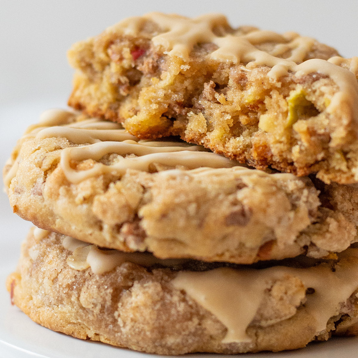 Apple Crisp Cookie with maple glaze