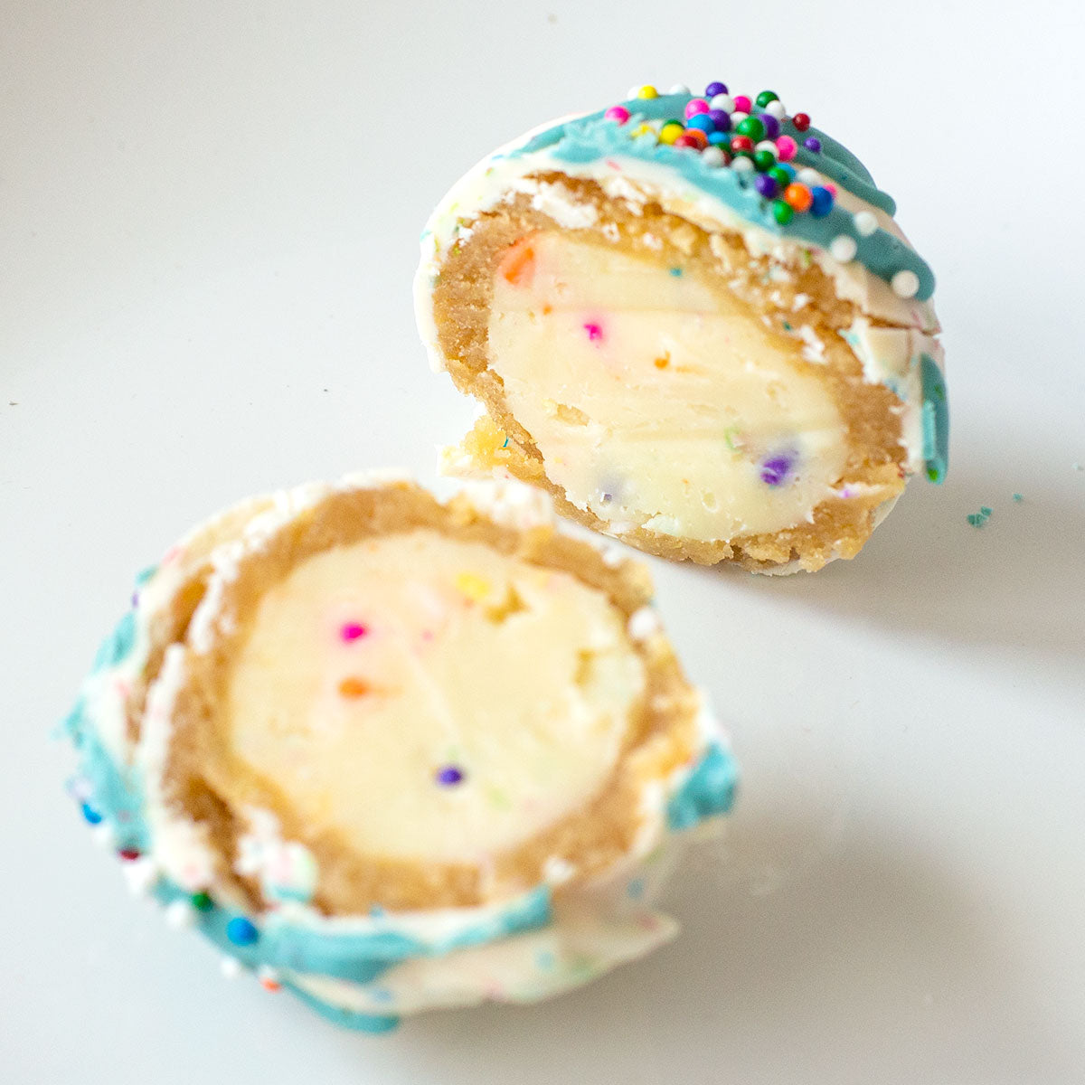 Birthday Cake Fudge Blondie Bombs