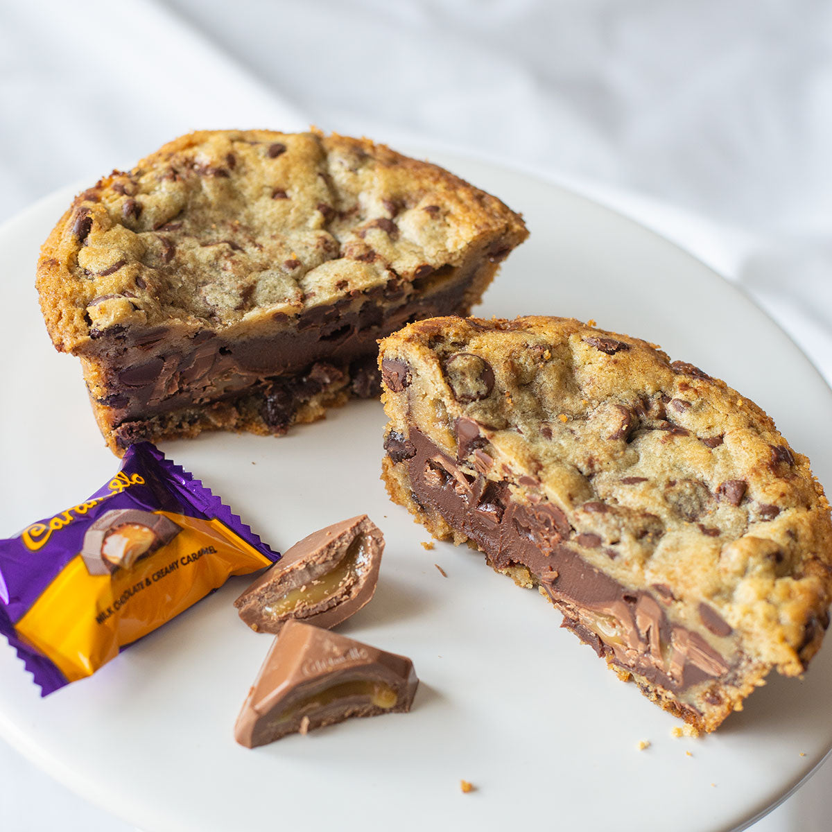 Chocolate Caramel Cookie Pie
