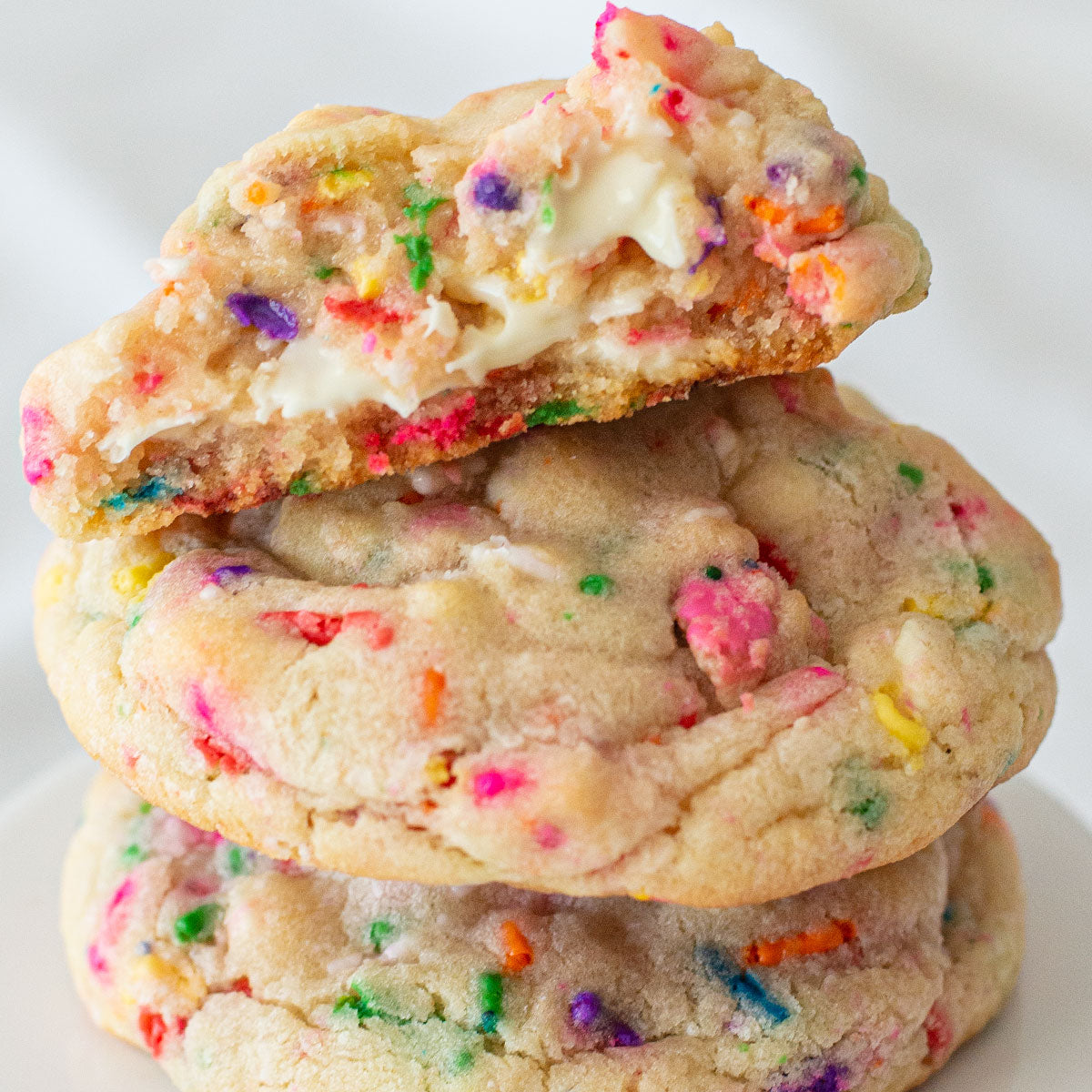 Circus Animal Sprinkle Cookies loaded with sprinkles and white chocolate chips