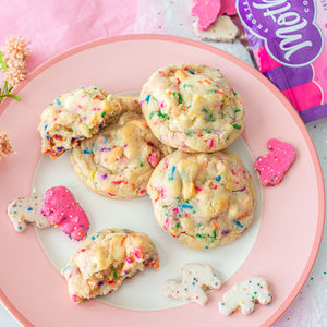 Circus Animal Sprinkle Cookies loaded with sprinkles and white chocolate chips