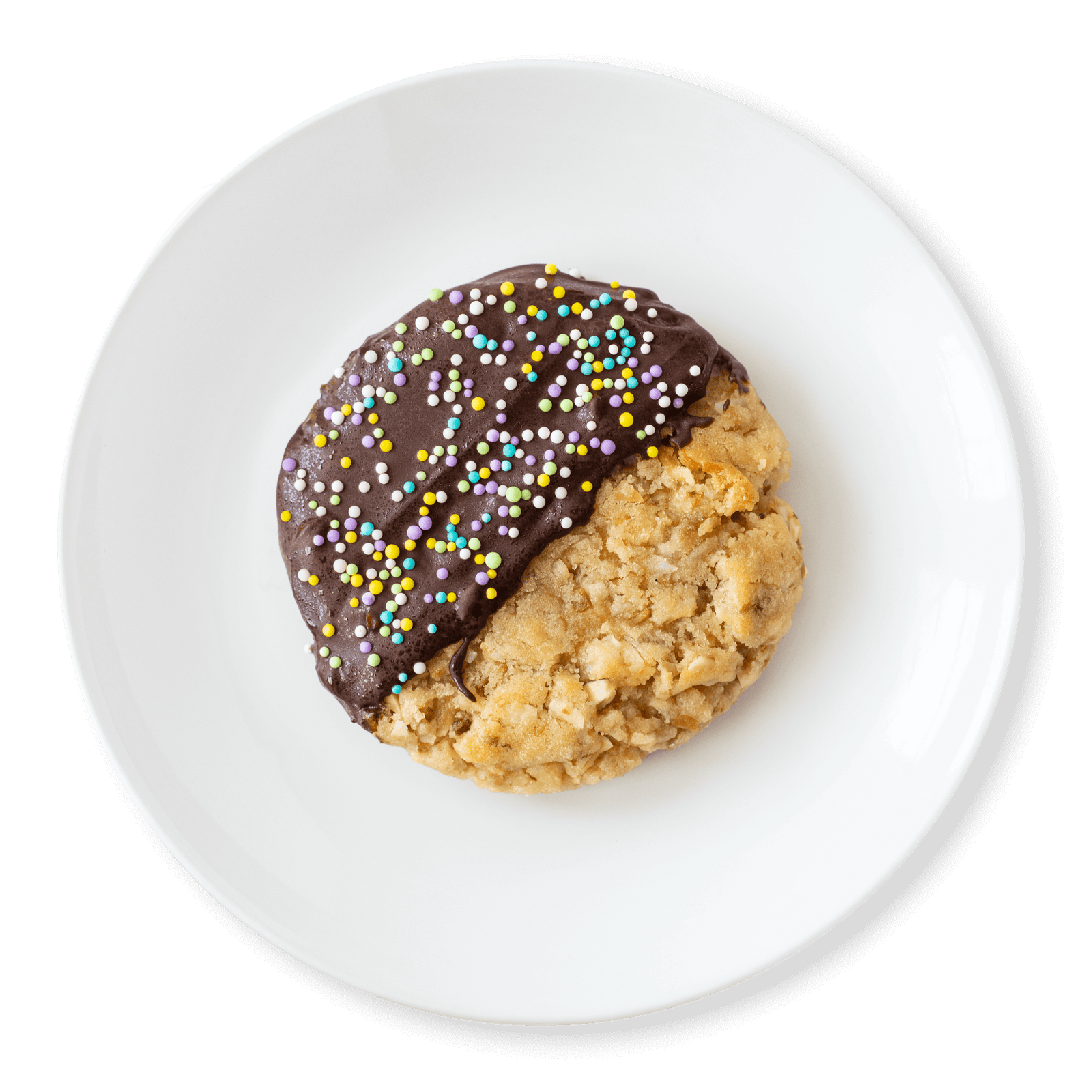 Caribbean Dream Cookies - coconut cookies with almonds and then half-dipped in chocolate