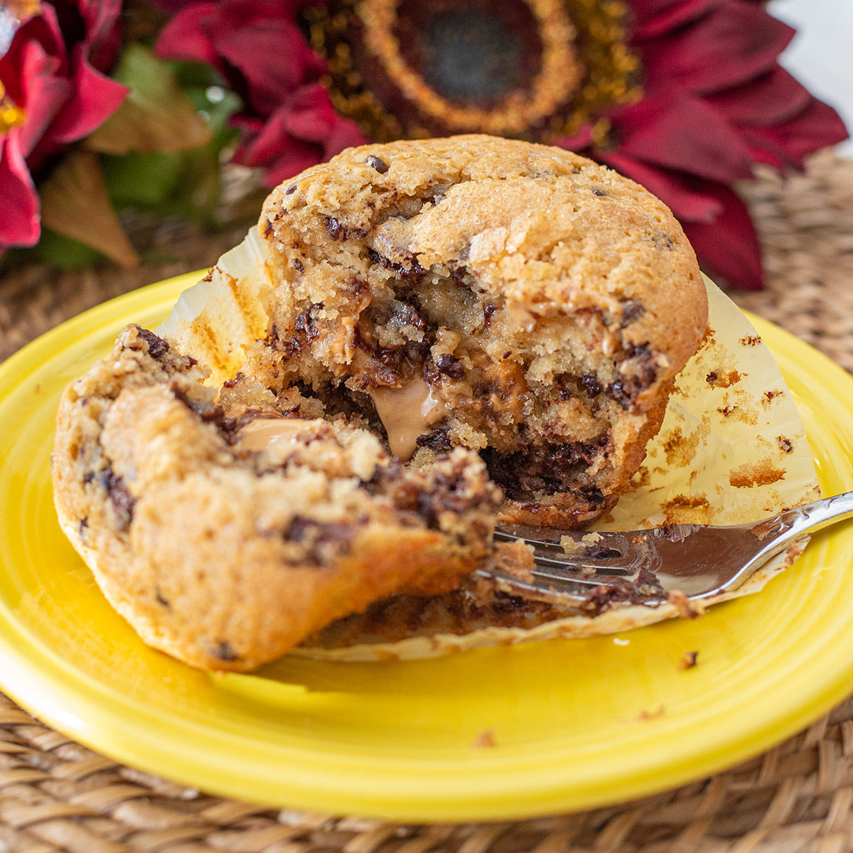 Jumbo Peanut Butter Muffin with peanut butter filling