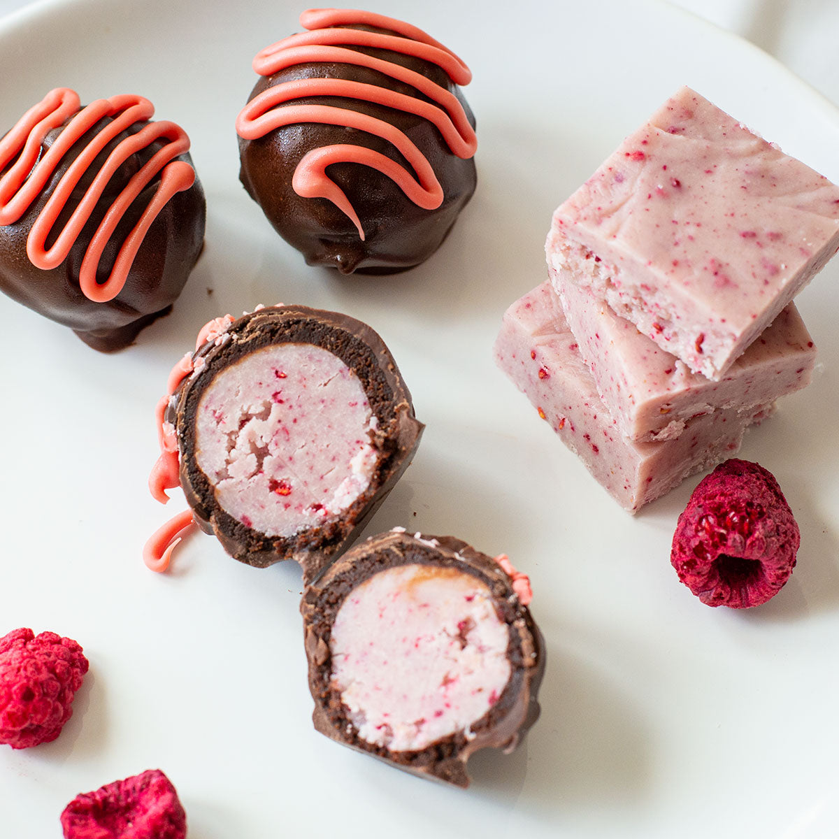 Raspberry Fudge Brownie Bomb