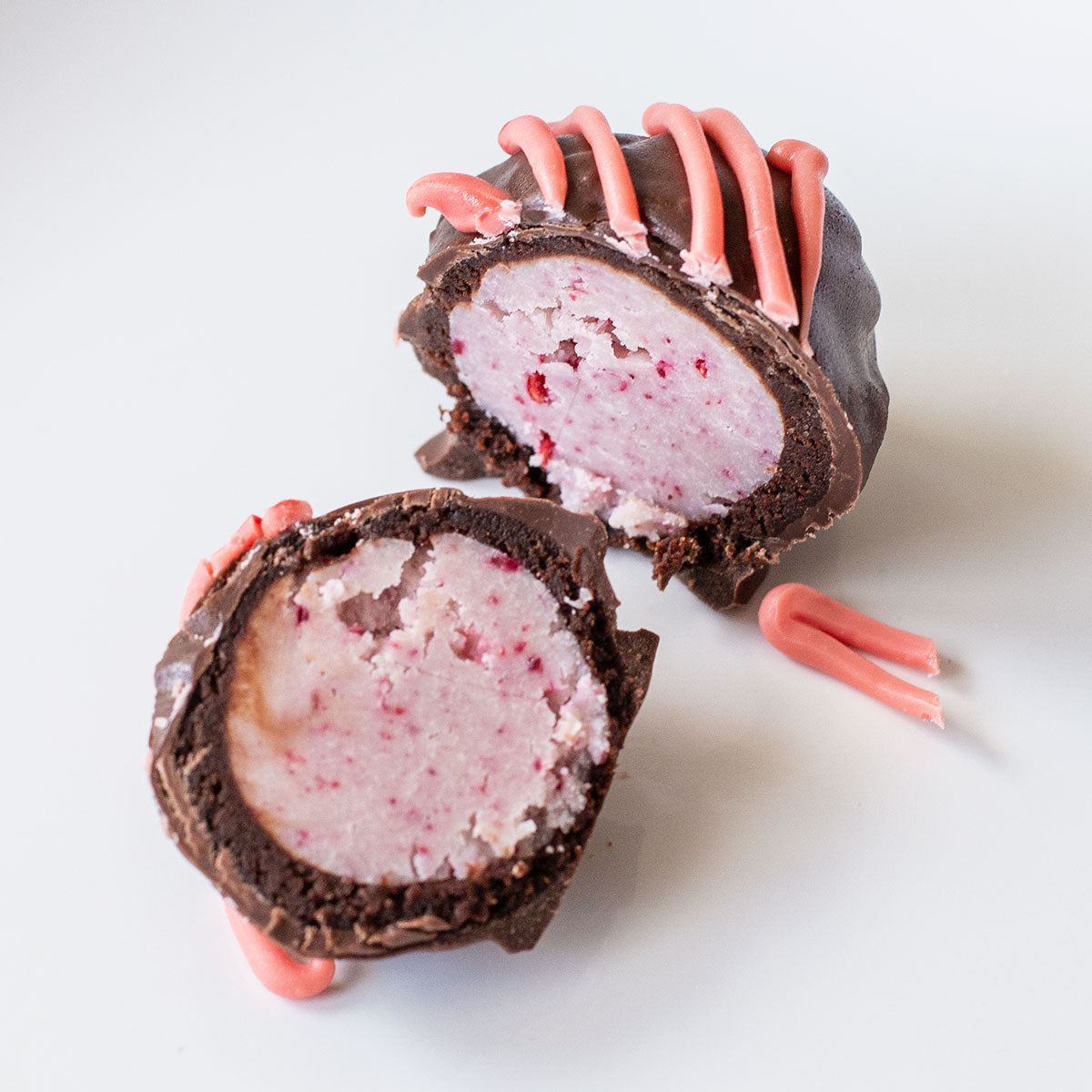 Raspberry Fudge Brownie Bomb